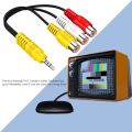 3.5MM To 3 RCA Cable Video Component AV Adapter Cable For TCL TV 3.5mm To RCA Red White And Yellow Female Video Cable TV Set. 