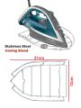 Heat Resistant Hard Wired Stainless Steel Iron Rest Pad for Ironing Board istari Holder. 