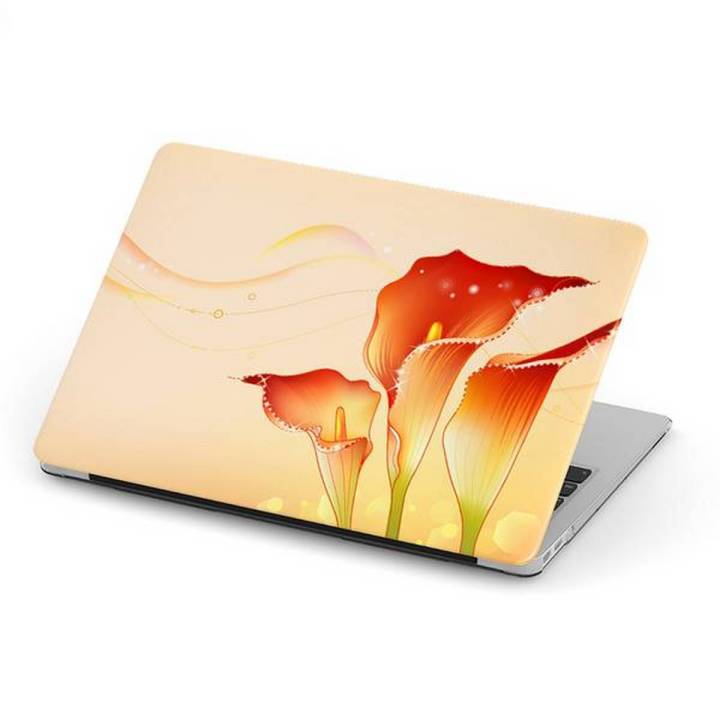 Beautiful Light Yellow Color Background laptop back cover vinyl skin 12 13 14 15.6 inch for all laptop skin sticker