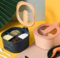 4 Grid Spice Seasoning Food and Masala Rack/Box/Container/Storage/jar Set for Kitchen / 4 grid masala box with spoon / 4 grid spice jar with free spoon. 