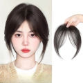 Middle Part Fake Bangs Fringe Synthetic Topper Hairpiece Clip-In Bang Extension DIANGUI. 