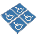 4 Sheets Stickers Disability Handicap Sign Adhesive Disabled Wheelchair for Car Window Decals Self. 