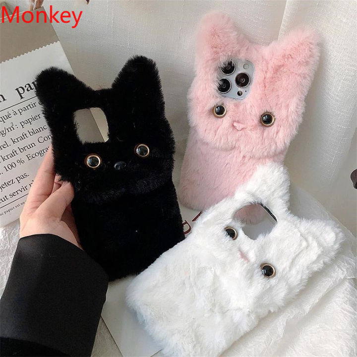 3D%20Cute%20Plush%20Cat%20Case%20samsung%20For%20Samsung%20S23%20S22%20S21%20S20%20Note%2020%2010%20A12%20A22%20A32%20A52S%20A72%20Furry%20Fluffy%20Fur%20Soft%20Silicone%20Cover%20-%20Image%202