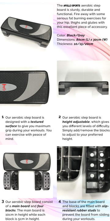 Aerobic%20stepper%20Medium%20size%203%20Step%2027%20Inches%20-%20Black%20-%20Image%203