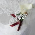 2pcs Calla Wedding Boutonniere Corsage Prom Brooch Pin. 