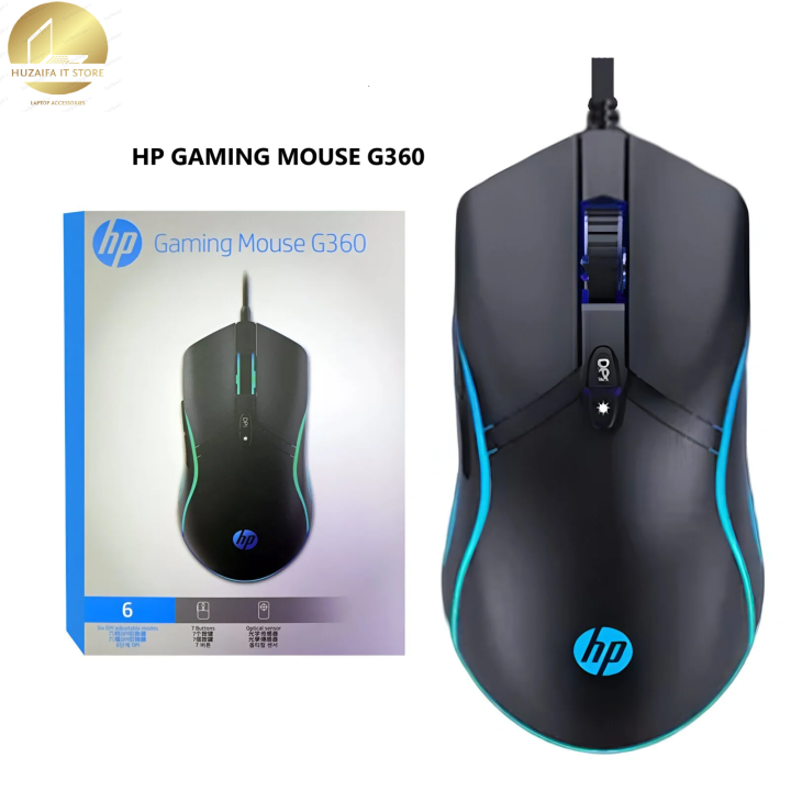 HP G360 Wired Gaming Mouse RGB Optical 6200 DPI – 6 Buttons | Daraz.pk