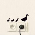Panda switchboard wall sticker switch board stickers panda funny black switch sticker 5 inches. 