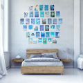 Customize 50 Blue Aesthetic Posters Wall Collage Kit--Set of 50 Pictures, 4x6 inches. 