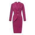 Women Casual Bodycon Dress Long Sleeve Solid Color Business Formal Dress for Cocktail Party. 