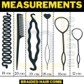 Pack of 10 Hair Accessories Hair Puff Maker Comb Sponge Hair Make Pad Comb hair Hair Puff Hairstyle Device Hair Ponytail Comb Styling Tools Hair Styling Clip Stick Bun Maker Braid Tool Hair Bumpits French Braid Maker Hair Bun Donut Maker. 
