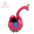 3D Origami Paper Swan Pen Holder. 