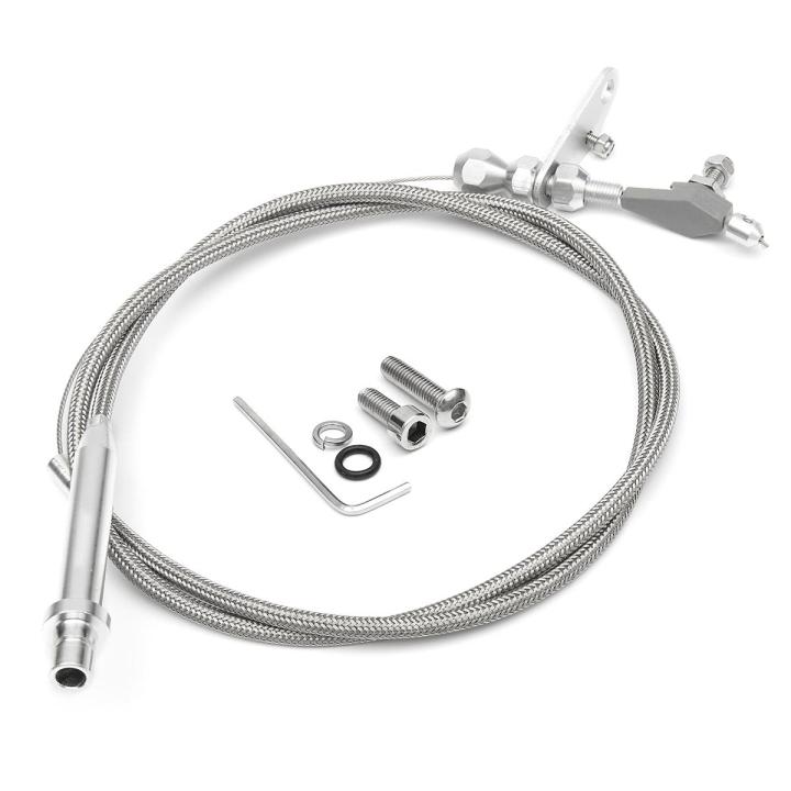 Transmission%20Kick%20Down%20Cable%20Detent%20For%20GM%20Chevy%20350%20TH350%20Stainless%20Braided%20-%20Image%203