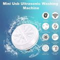 Mini Ultrasonic Washing Machine Portable Turbo Washer Lightweight Automatic Washing Machine for Travel Underwear Socks Small Towels and Clothes. 