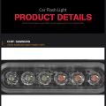 2X 12V-24V 6LED Light Flash Emergency Car Vehicle Warning Strobe Flashing White. 