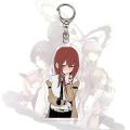Steins Gate Anime Key Chain Women Makise Kurisu Okabe Rintarou Keychain Man Acrylic Key Ring Pendant Cute Key Holder Ornament. 