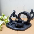4pc White Aesthetic Home Decor Set, Trinket tray , Flower pot, Thinker Statue and Donut Vase, Set for Home or Office Decor, Decoration For Living Room, Home Decoration Items, Desktop Decoration - JangoMango Store. 