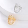 【2023NEW】COOLTIME Yoga Hindu Lotus Open Rings Stainless Steel Meditation Kali Yantra Rings for Women Fashion Jewlery Gift 2023 New in. 