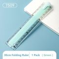 Multifunctional 30CM Foldable Ruler Foldable Easy Storage Straight Ruler Clear Scale Measuring Ruler School Office. 