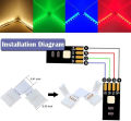 Rauf Traders 5 Pcs LED Strip Solderless 4PIN L/X Shape Corner Connector For RGB 3528 5050 Led Strip Light. 