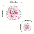 PCS Customizable Birthday Photo Stickers - Personalize with Your Favorite Photos Perfect for Parties and Gifts. 