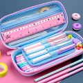 Multifunctional Pencil Pouch Lightweight Waterproof Pen Box for School Hold Pens and Pencils. 