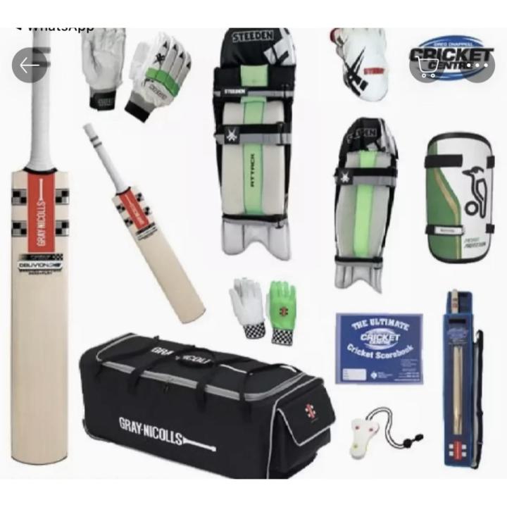 Cricket Kit 10pc set bat ball pad Leg guard gloves bat Men’s senior