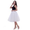 26 Colors 5 Layered 65cm Knee Length Tulle Skirt Tutu Women Skirt High Waist Pleated Skirt Cosplay Petticoat Elastic Belt Faldas. 