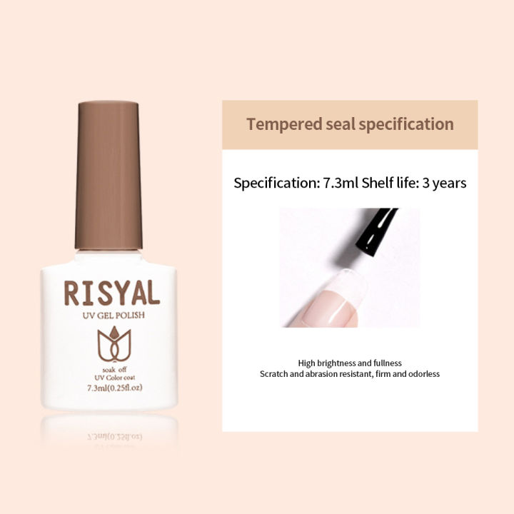 RISYAL7ml Nail Art Functional Glue Anti-scratch Reinforcement Frosted Sealing Nail Art Base Glue Anti-overflow Glue Nail Polish Glue high quality