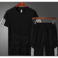2 Piece Sets Short Sleeve Tshirts+Shorts brand clothing set Men Cotton Sports Suits outfits 2023 New Summer Tracksuit Casual. 