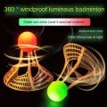 1/2/5pcs Glowing Super Resistant Luminous Badminton with LED Light Badminton Accessories Fluorescent Shuttlecocks Nylon Ball LED Badminton Ball Sports. 