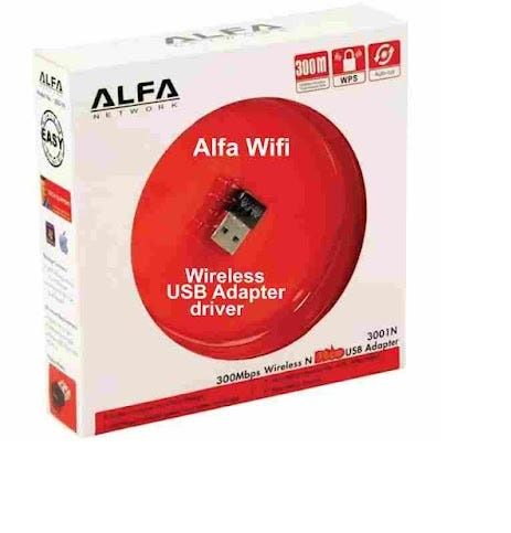 Alfa 2.4GHz 300Mbps Wireless USB Adapter 3001N Install CD-Rom (User Guide Included) use For OS:XP, Vista, Win7. Win8,8.1,10, Mac, Linux  Easy to use and small size  Internet connection within 2 seconds.