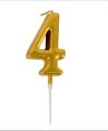 Gold Number Candle, 0 1 2 3 4 5 6 7 8 9 digital Number Birthday Candles Cake Topper Birthday Cake flag Decorations. 