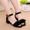 Summer kids leather shoes girls wedding dress shoes children Princess flower sandals for girls casual dance shoes flat sandals. 
