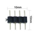 Rauf Traders 10 Pcs RGB Connector 4 Pins Needle Male to Female Type Double Small Part for LED 3528 5050 Strip Light Strip. 