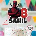 Personalised Digital Cake Topper Deadpool Theme topper for Birthday Party Celebration & Cake Decoration. 