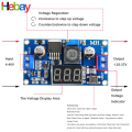 DC Buck Step Down Module LM2596 DC/DC 4.0~40V to 1.25-37V Adjustable Voltage Regulator With LED Voltmeter(LM2596 Display Module). 