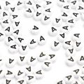Pack of 25 / 50 / 100 / 150 / 200 Pieces | Only - A - Alphabet Beads | Round White | 7mm | Used in making Jewelry Accessories & DIY items. 