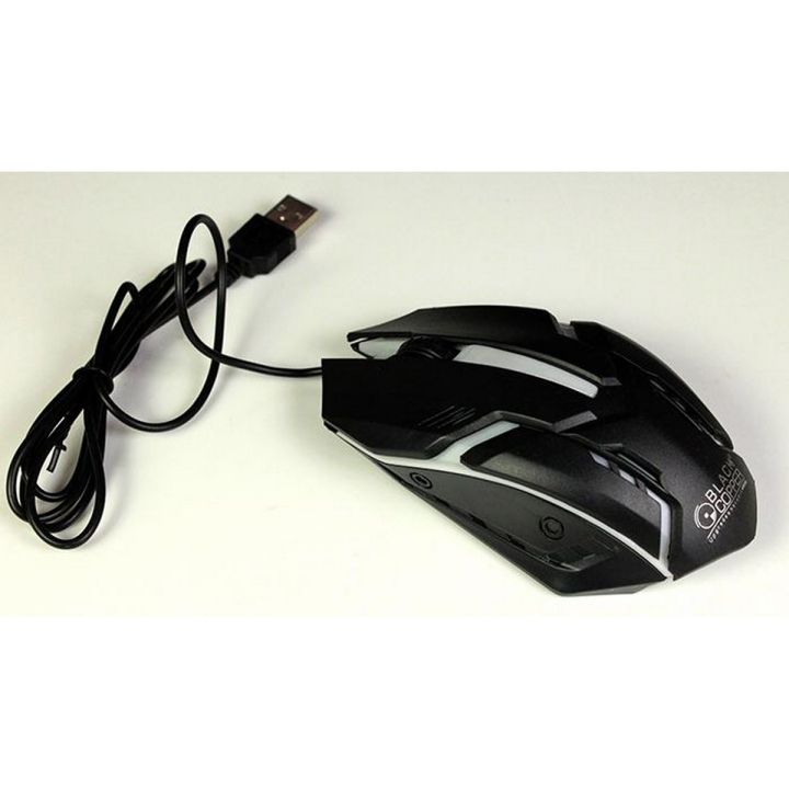 Gaming Mouse Black Legend of skill  With Long Wire & red Light
