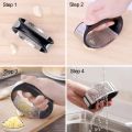 Manual Garlic Press Rocker with Handle Stainless Steel  Garlic Crusher Squeezer Slicer Mincer Metal Ginger Garlic Chopper Kitchen Gadget Tool Garlic Cutter Creative Hand Press Garlic Tools Kitchen Gadgets Tool For Garlic Paste. 