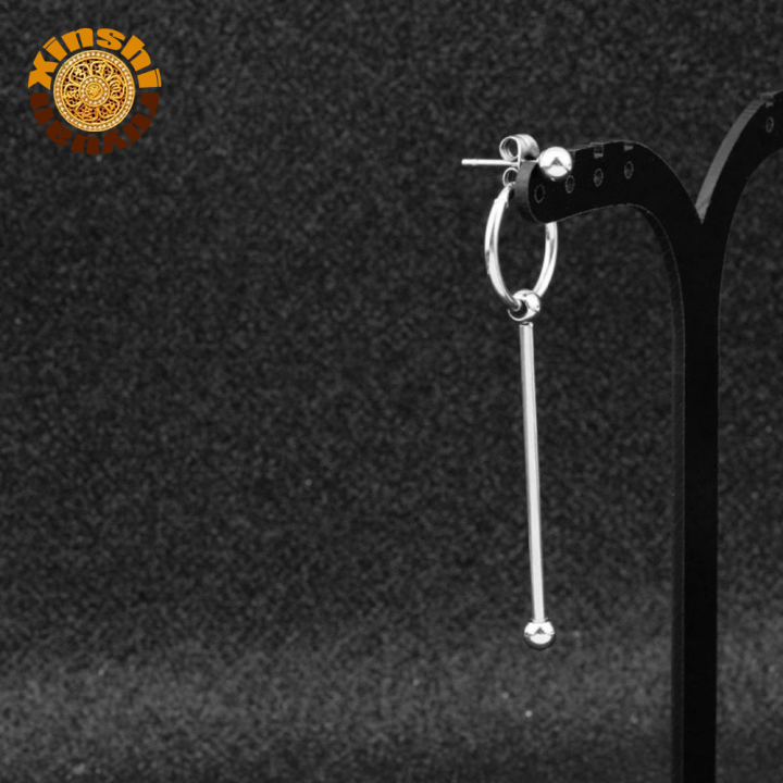 N ES Single male earring Cai Xukun same style front and back long stud ...