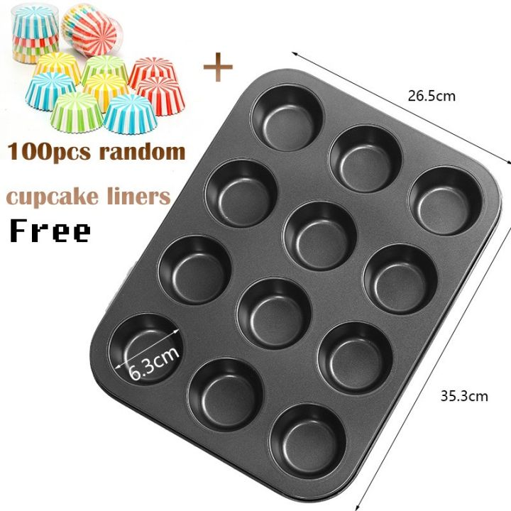12%20Holes%20Cupcake%20Baking%20Tray%20Non%20Stick%20Cake%20Baking%20Pan%20Round%20Shape%20Tool%20Cake%20Mold%20-%20Image%203