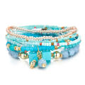 Beads Bracelet Set For Women Summer Colorful Beaded Chain Bangle Girls Boho Jewelry Accessories Bohemian Handmade. 
