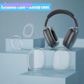 Earphones Protective Case Transparent 360° Protective Case for Airpods Max Anti-yellowing Tpu Silicone Cover Washable Full Protection Transparent Tpu Earcup Case. 