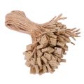 Spring lock pin loop tie fastener 100 pieces set tag jute rope. 