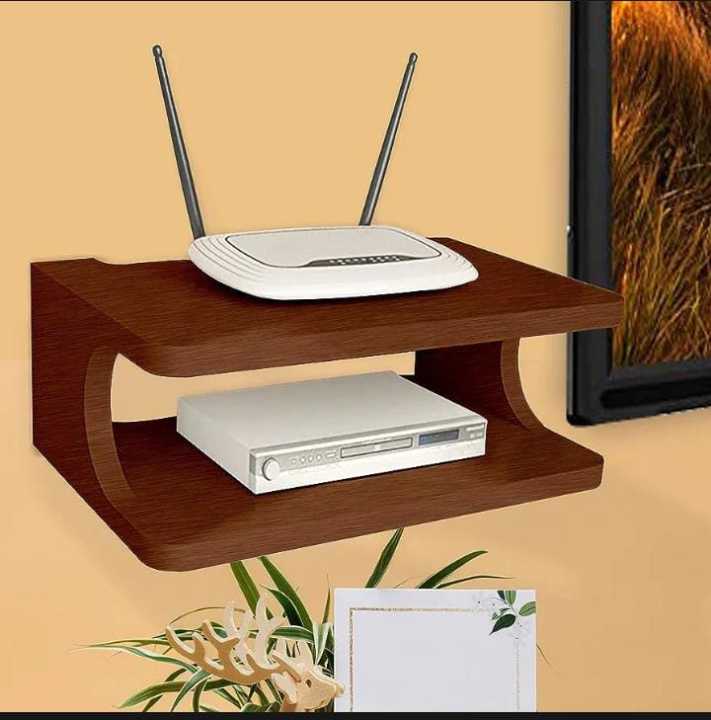2 Layers Wall Mounted Shelf For Wifi Router, Phone, Decorative Items