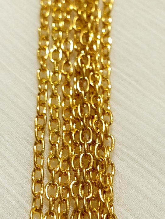 Elegant Gold/Silver Color Chain 5/10 Yards (Gaz) 3mm for DIY Jewelry Making, DIY Crafts & Art Supplies