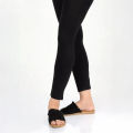 Women's Cotton Hosiery Tights – Black, Stretchable, Free Size (22-44 Waist). 