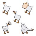 Cartoon Goose Brooch Enamel Pin Animal Duck Rose Bread in His Mouth Wholesale Badge Lapel Friends Backpack Women Men Jewelry. 
