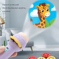 Mini Flashlight Projector Slide Projector Toy/Projection Kids Handy Flash Light with 3 Cards. 
