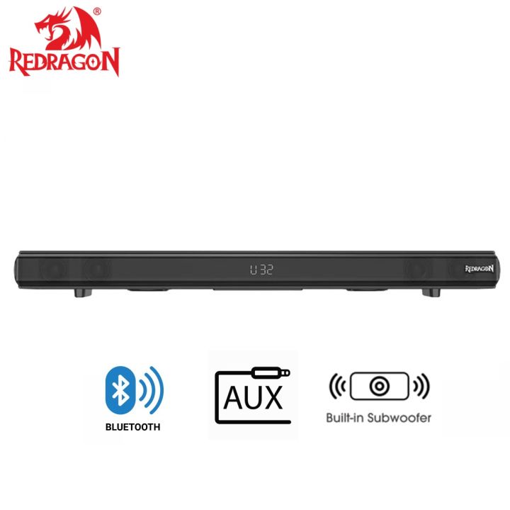 Redragon GS815 JANNA 60W Gaming Soundbar for Gaming PC TV with BT 5.0/HDM/Opt/Aux/COAXIAL/HDMI connectivity home theater system powered soundbar